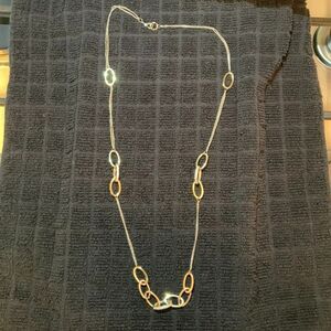 Silver and Gold Necklace 32"